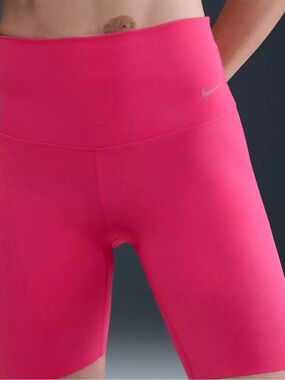 NWT Nike Zenvy Gentle-Support Biker Short Desert Berry/Pink (DQ6003-666) Small